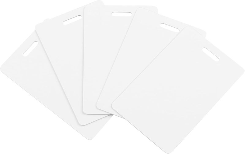 CAETOUNG 20 Pack Premium Blank PVC Cards with Slot Punch on Short Side - Vertical Slot Punch Blank ID Cards- CR80 30 Mil Graphic Quality White Plastic Cards for Photo ID Badge Printers - Image 1